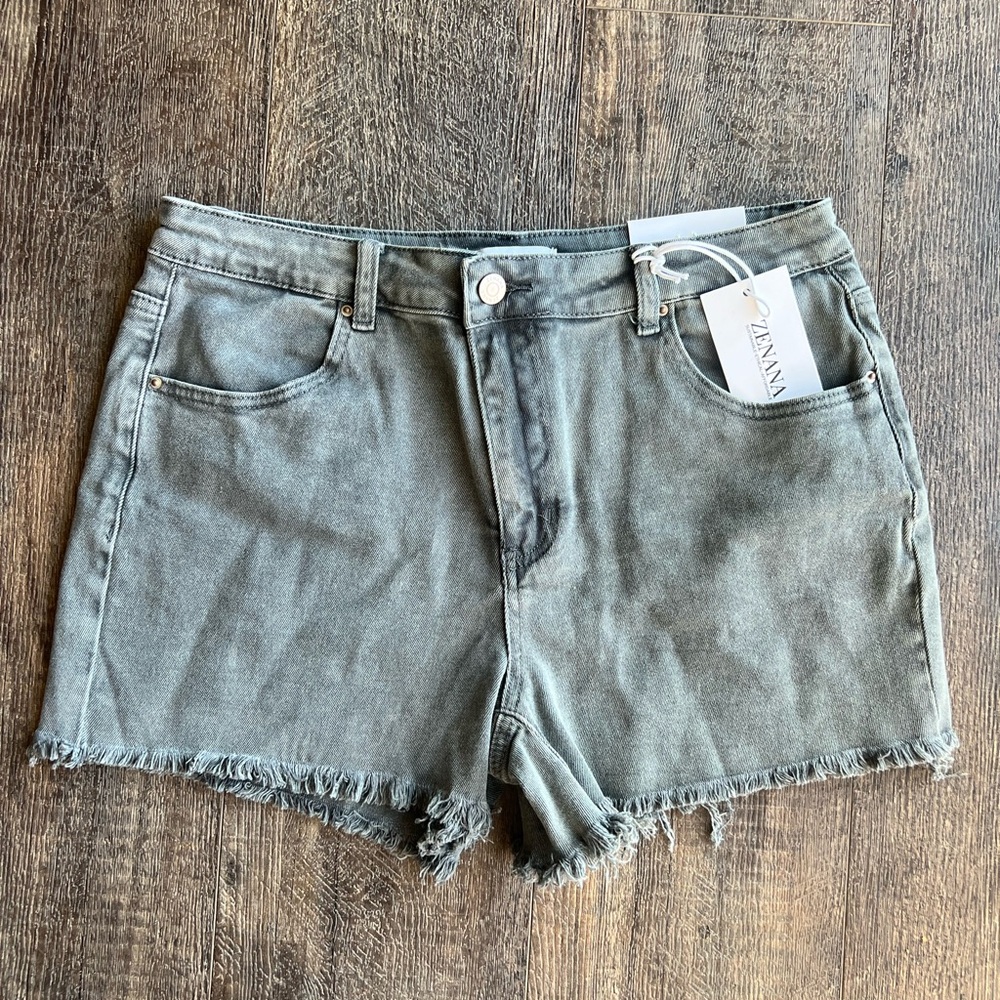 Zenana Large Denim Shorts